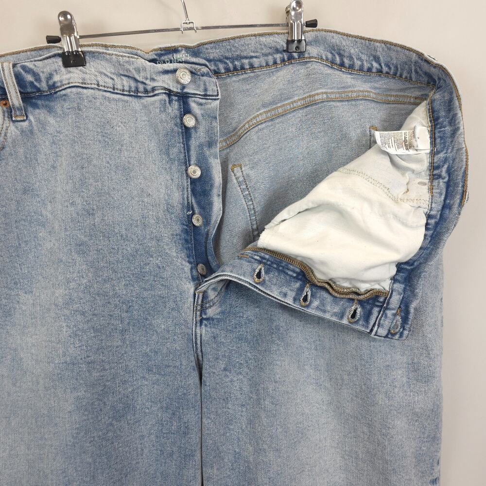 Old Navy Acid Wash Button Fly Jeans Raw Hem Women 29 High Rise Stretch Blue - Picture 11 of 11